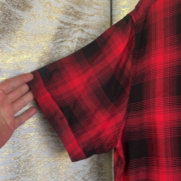 Only & Sons Regular Fit Buffalo Check Short Sleeve Button Down Short Size L - Picture 5 of 16